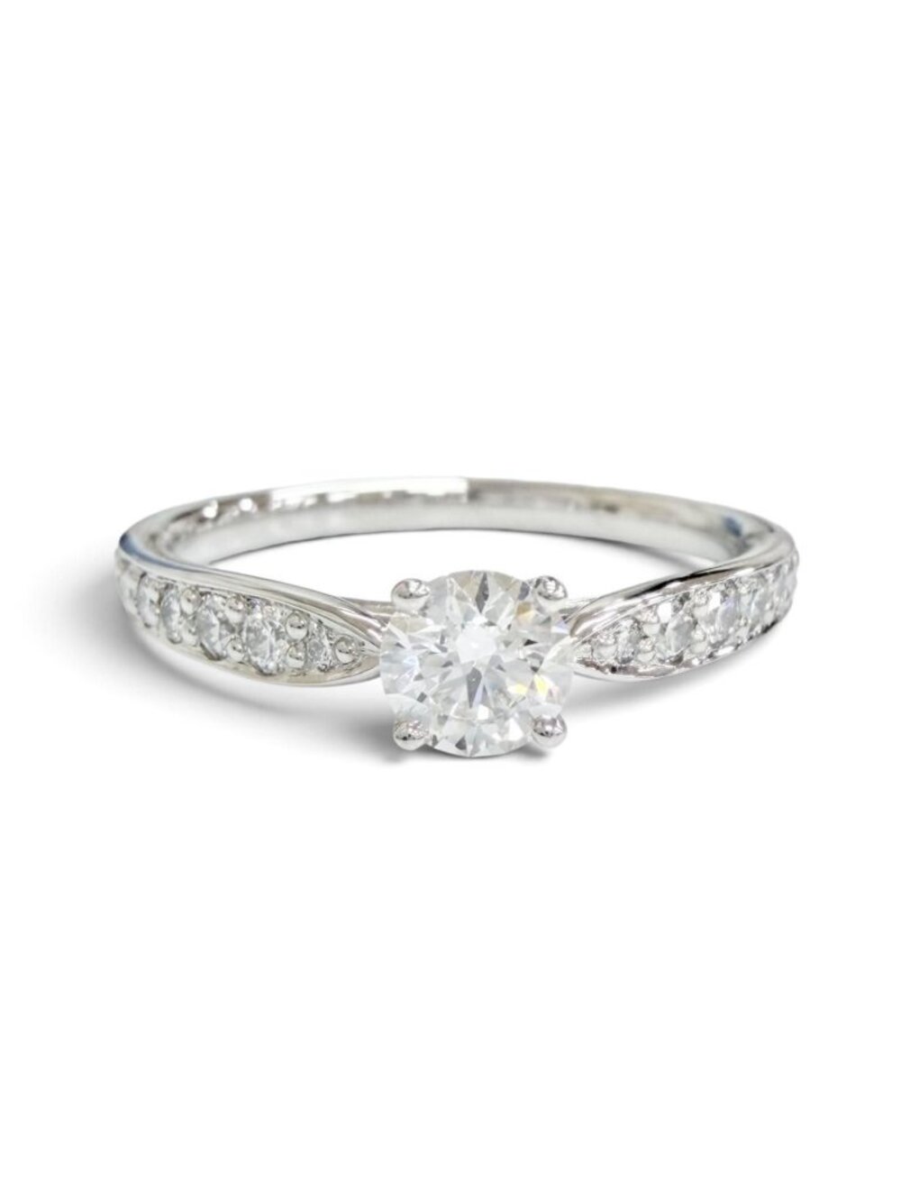Tiffany & Co Solitaire Channel Ring Diamond Platinum